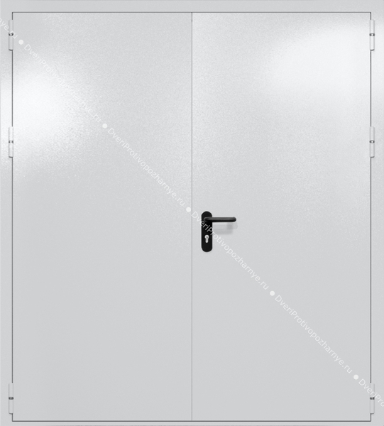 Двупольная глухая дверь ei-60 с ручками «антипаника» (цвет светло-серый RAL 7047) Двупольная глухая дверь ei-60 с ручками «антипаника» (цвет светло-серый RAL 7047)