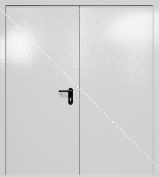 Двупольная глухая дверь ei-60 (цвет светло-серый RAL 7047) Двупольная глухая дверь ei-60 (цвет светло-серый RAL 7047)