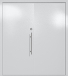Двупольная глухая техническая дверь (цвет светло-серый RAL 7047)