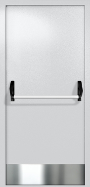 Однопольная глухая дверь ei-60 с отбойником и ручкой «антипаника» (цвет светло-серый RAL 7047) Однопольная глухая дверь ei-60 с отбойником и ручкой «антипаника» (цвет светло-серый RAL 7047)