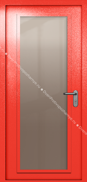 Однопольная дверь eiw-60 с максимальным стеклом (цвет красный RAL 3020) Однопольная дверь eiw-60 с максимальным стеклом (цвет красный RAL 3020)