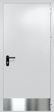Однопольная глухая дверь ei-60 с отбойником (цвет светло-серый RAL 7047) Однопольная глухая дверь ei-60 с отбойником (цвет светло-серый RAL 7047)