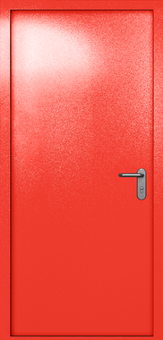 Однопольная глухая дверь ei-60 (цвет красный RAL 3020) Однопольная глухая дверь ei-60 (цвет красный RAL 3020)