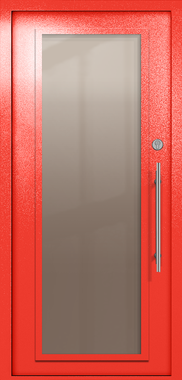 Однопольная техническая дверь с максимальным стеклом (цвет красный RAL 3020) Однопольная техническая дверь с максимальным стеклом (цвет красный RAL 3020)