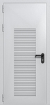 Однопольная глухая техническая дверь с вентиляцией (цвет светло-серый RAL 7047)