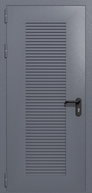 Однопольная глухая техническая дверь с вентиляцией (цвет темно-серый RAL 7015) Однопольная глухая техническая дверь с вентиляцией (цвет темно-серый RAL 7015)