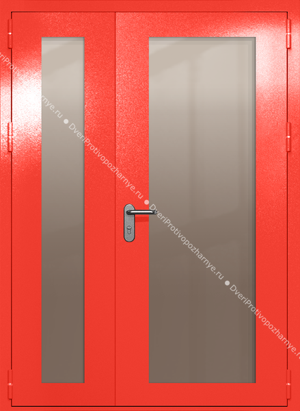 Полуторапольная дверь eiw-60 с максимальными стеклами (цвет красный RAL 3020) Полуторапольная дверь eiw-60 с максимальными стеклами (цвет красный RAL 3020)