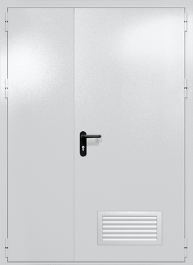 Полуторапольная глухая дверь ei-60 с вентиляцией (цвет светло-серый RAL 7047) Полуторапольная глухая дверь ei-60 с вентиляцией (цвет светло-серый RAL 7047)