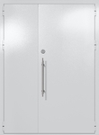 Полуторапольная глухая техническая дверь (цвет светло-серый RAL 7047)
