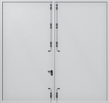 Распашные крупногабаритные ворота ei-60 (цвет светло-серый RAL 7047)