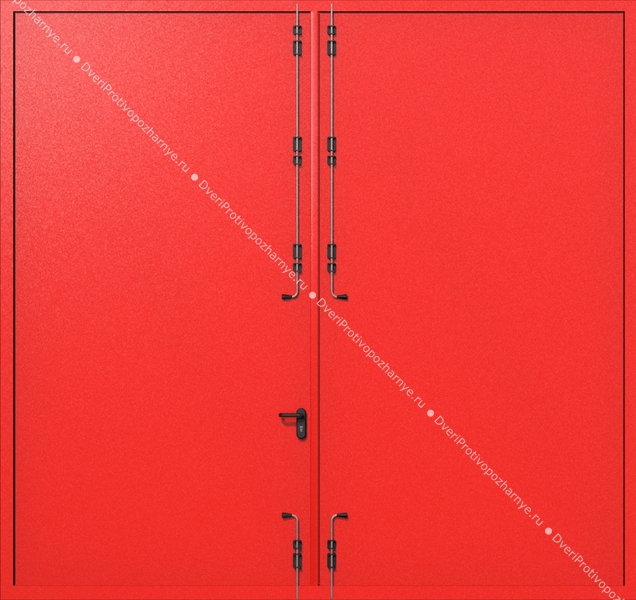 Распашные крупногабаритные ворота ei-60 (цвет красный RAL 3020) Распашные крупногабаритные ворота ei-60 (цвет красный RAL 3020)